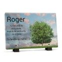 Plaque funéraire Rectangle - Arbre solitaire