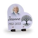 Plaque funéraire Cœur - Arbre de vie avec photo