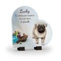 Plaque tombale pour chien avec photo