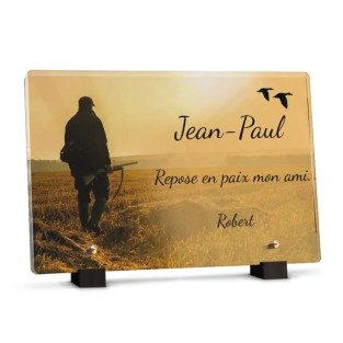 Plaque rectangle pour chasseur - Champs