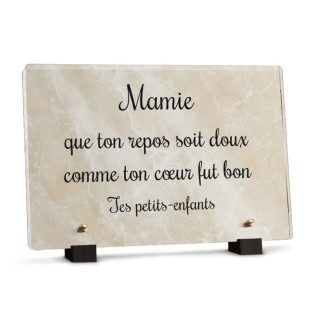 Plaque avec motif marbre doré