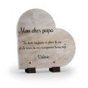 Plaque motif marbre beige - Coeur