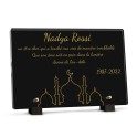 Plaque avec motif mosquée à personnaliser avec texte