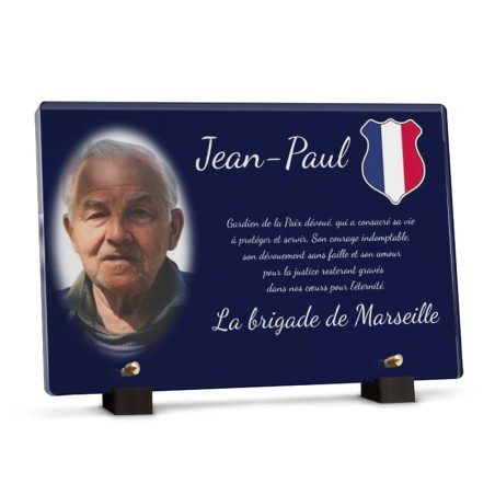 Plaque badge policier avec photo Plaque badge policier avec photo