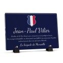 Plaque badge policier personnalisée avec texte
