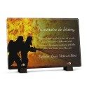 Plaque pour pompier avec feu personnalisée avec texte