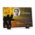 Plaque pour pompier avec feu personnalisée avec photo