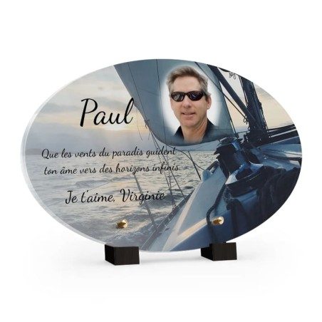 Plaque navigation bateau à personnaliser avec texte et photo Plaque navigation bateau à personnaliser avec texte et photo