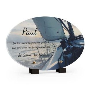 Plaque navigation bateau à personnaliser avec texte