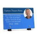 Plaque bleu Gendarmerie personnalisable avec texte et photo