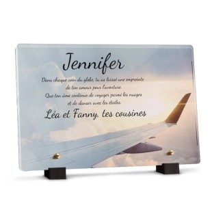 Plaque décès avion avec texte