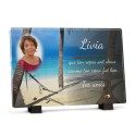 Plaque plage paradisiaque à personnaliser avec texte et photo