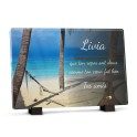 Plaque plage paradisiaque à personnaliser avec texte