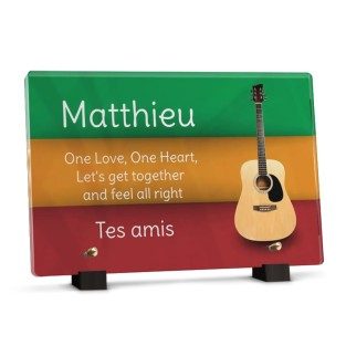 Plaque funéraire Bob Marley à personnaliser avec texte
