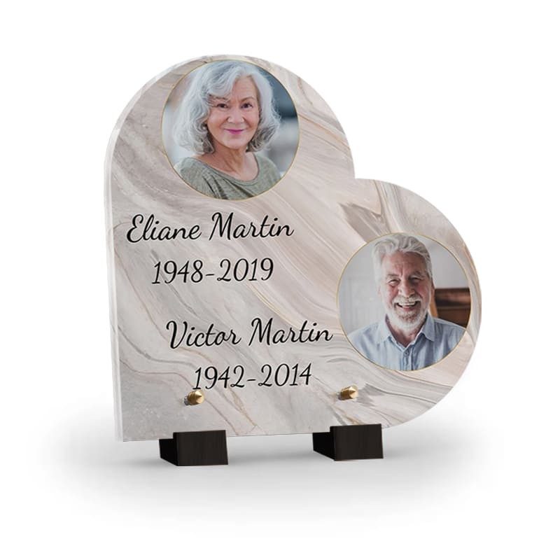 Plaque imprimée marbre pour 2 personnes
