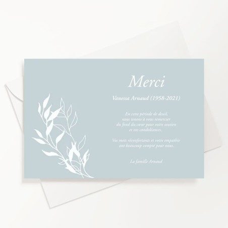Carte de remerciements décès laurier Carte de remerciements décès laurier