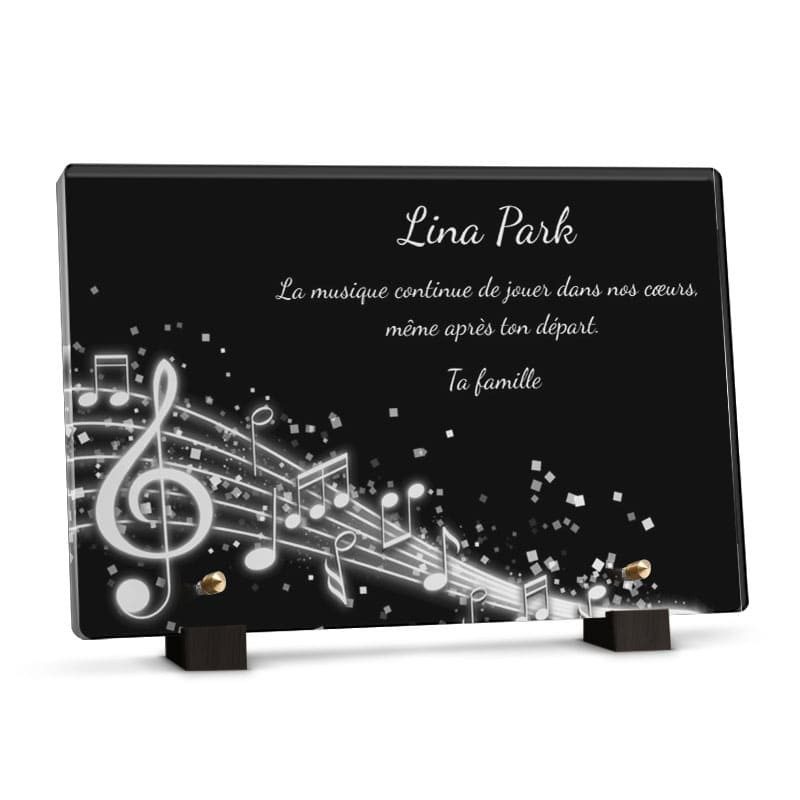 Plaque Notes Plaque funéraire avec note de musique