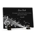 Plaque funéraire note de musique personnalisée avec texte