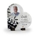 plaque funéraire cinéma avec photo