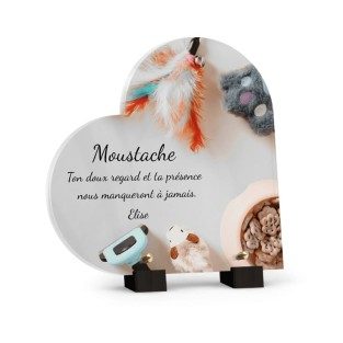 plaque funéraire accessoires chat personnalisée avec texte