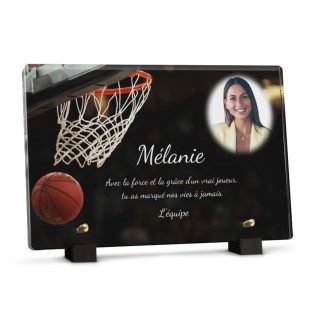 plaque funéraire nba avec photo