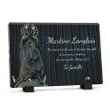 Plaque funéraire Vierge prière personnalisée avec texte