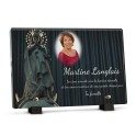 Plaque funéraire Vierge prière personnalisée avec photo