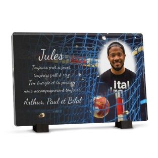 Plaque funéraire handball avec photo