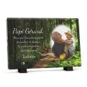 Plaque funéraire ballade en forêt avec photo