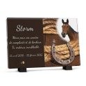 Plaque funéraire fer à cheval avec photo