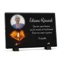 Plaque funéraire cierge avec photo