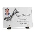Plaque funéraire mécanicien avec photo