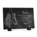 Plaque funéraire boxe avec texte