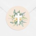 Stickers décès personnalisé croix catholique
