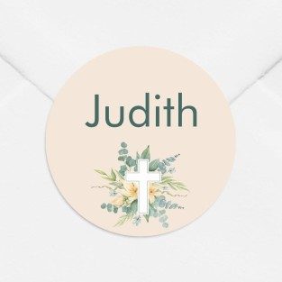 Stickers décès personnalisé croix catholique