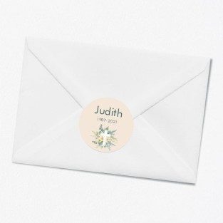 Stickers décès personnalisé croix catholique