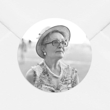 Stickers décès personnalisé photo portrait Stickers décès personnalisé photo portrait