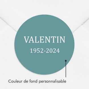 Stickers décès texte personnalisé