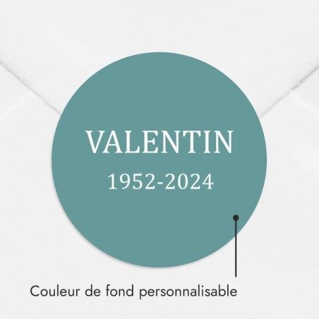Stickers décès texte personnalisé Stickers décès texte personnalisé