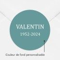 Stickers décès texte personnalisé