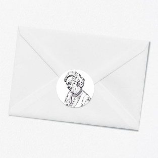 Stickers décès personnalisé photo dessin au trait
