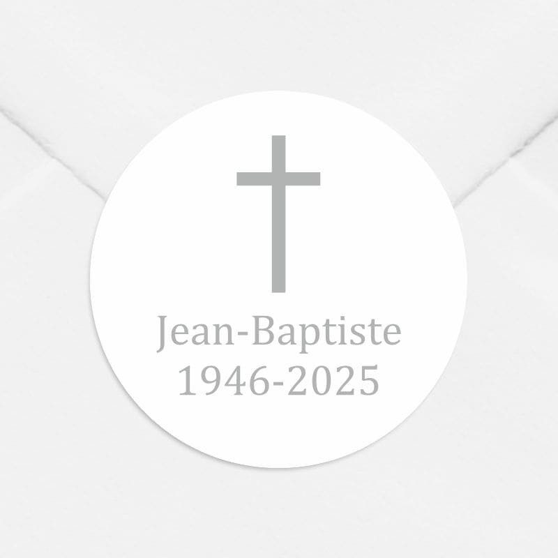 Stickers décès personnalisés religieux