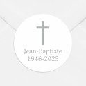 Stickers décès personnalisés religieux
