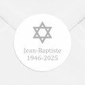 Stickers décès personnalisés religieux
