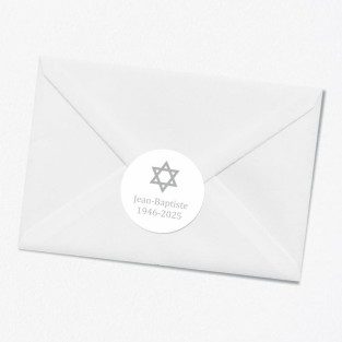 Stickers décès personnalisés religieux