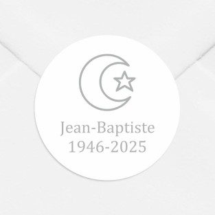 Stickers décès personnalisés religieux