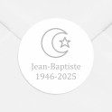 Stickers décès personnalisés religieux