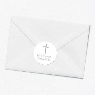 Stickers décès personnalisés religieux