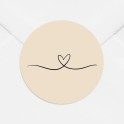 Stickers décès personnalisés coeur