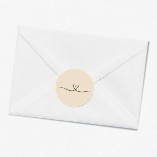 Stickers décès personnalisés coeur